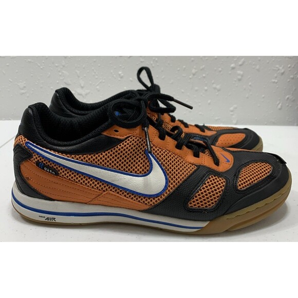 Nike Air Gato II 324784-811 Indoor Soccer Sneakers Size 7.5 Orange Black Rare